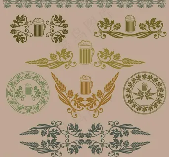 蝴蝶花纹 欧式花纹图片