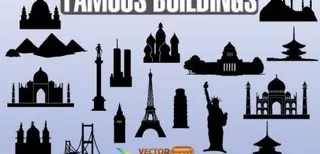 著名的建筑物的轮廓