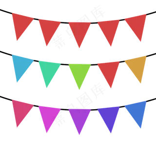 彩色旗子装饰免扣图片