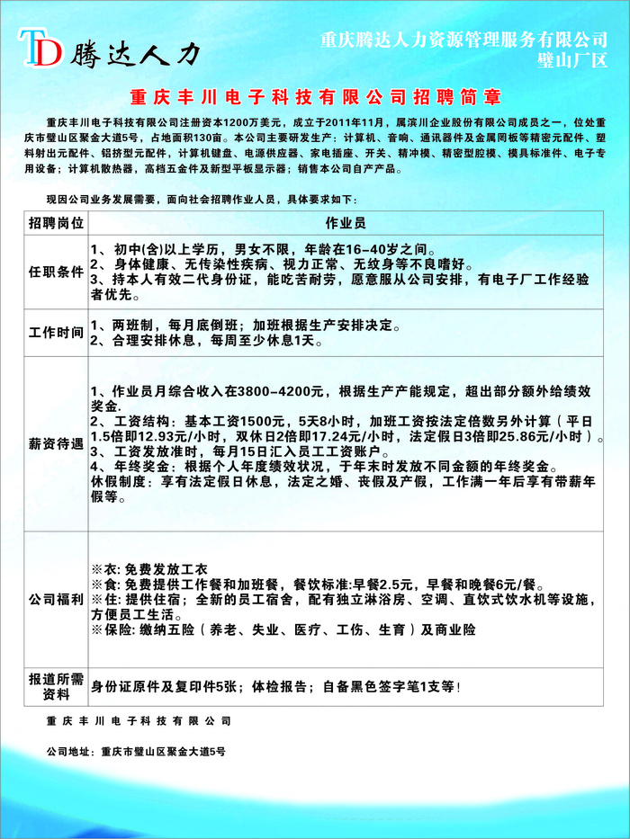 丰川招聘简章展板cdr矢量模版下载