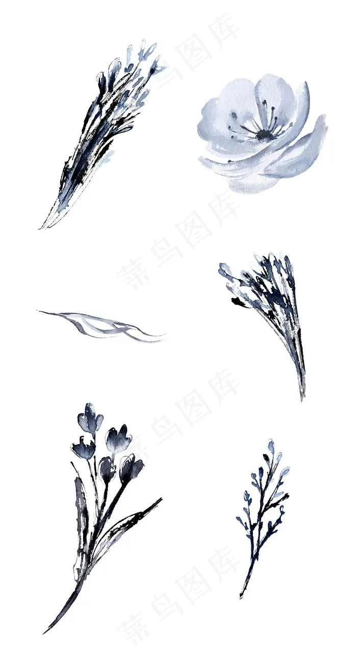 手绘鲜花图片psd模版下载