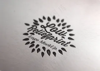 凹陷类logo样机