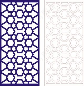 矢量镂空花纹边框底纹中式