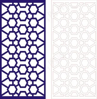 矢量镂空花纹边框底纹中式