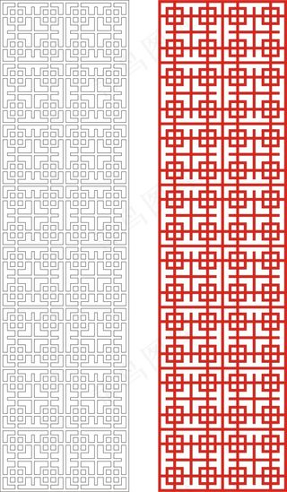 矢量镂空花纹边框底纹中式