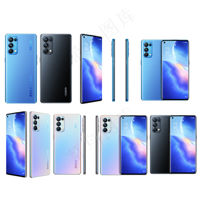 oppo reno5 pro免扣素材psd模版下载