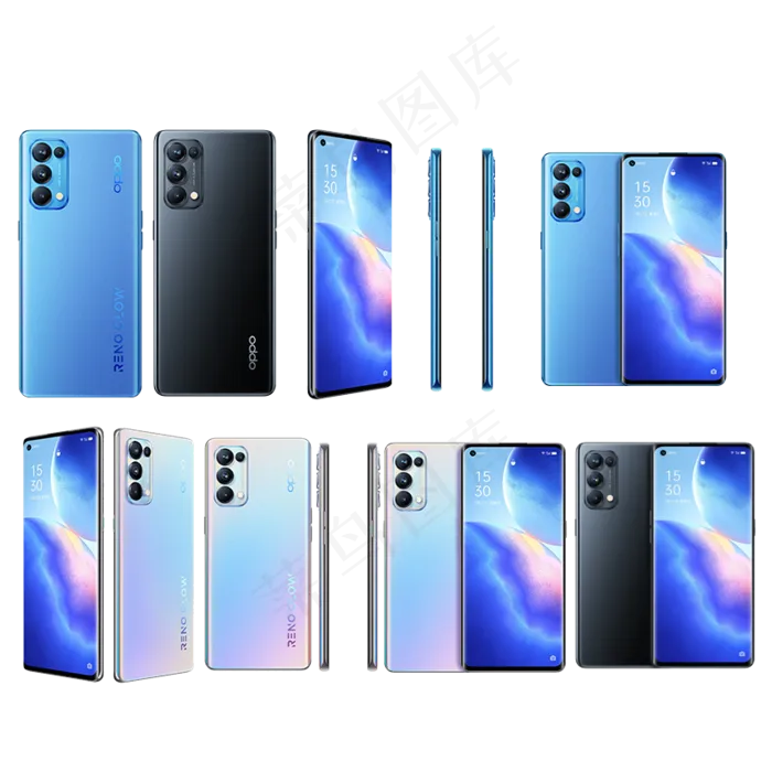 oppo reno5 pro免扣素材psd模版下载