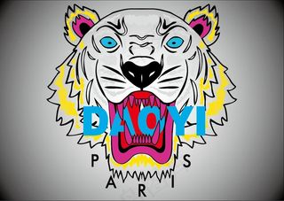 老虎头 服装图案 大牌图案 手绘老虎