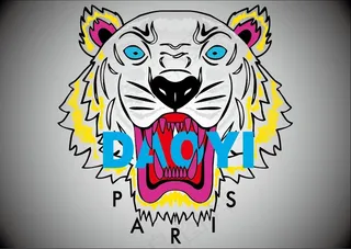 老虎头 服装图案 大牌图案 手绘老虎