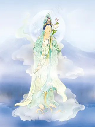 三十三观音之持莲观音图片