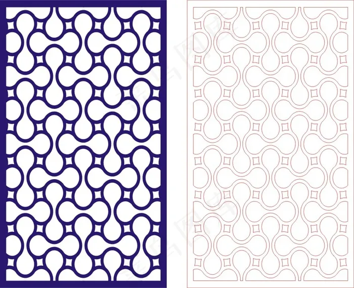 矢量镂空花纹边框底纹中式cdr矢量模版下载