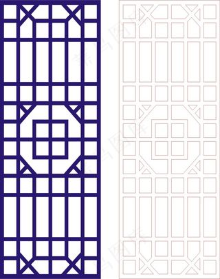 矢量镂空花纹边框底纹中式