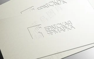 名片磨砂底logo样机