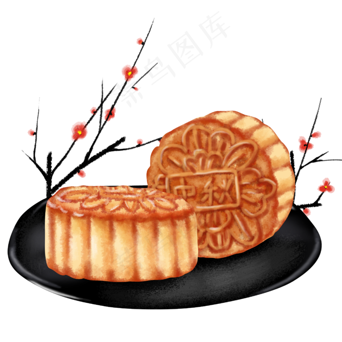 传统食物中式月饼(3000*3000px 300 dpi )psd模版下载