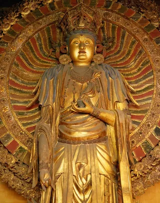 寺院里的千手观音像