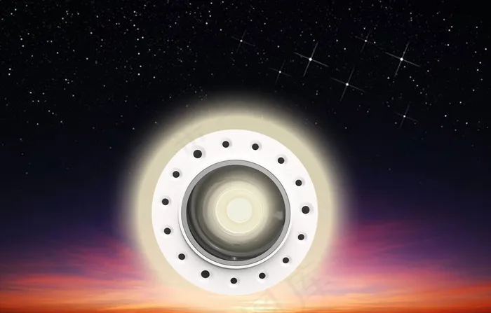 灯具科幻海报psd模版下载