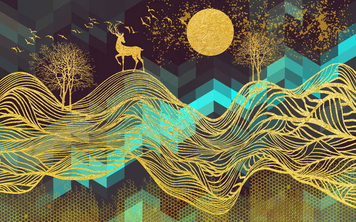 金色背景 中国风背景图片