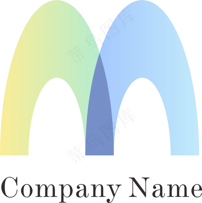 logo字母渐变大写Mcdr矢量模版下载