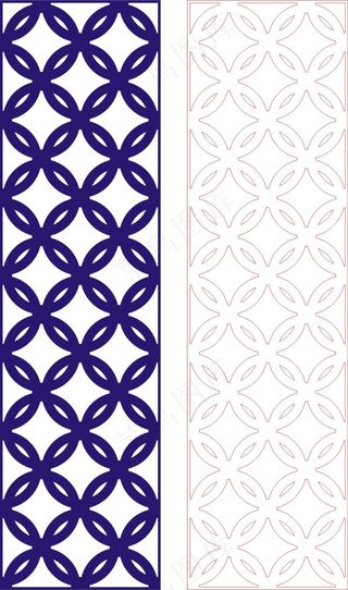 矢量镂空花纹边框底纹中式