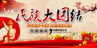 民族团结展板民族团结宣传栏图片