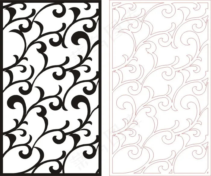 矢量镂空花纹边框底纹欧式cdr矢量模版下载