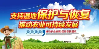 共建美丽新农村海报展板