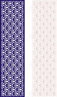 矢量镂空花纹边框底纹中式