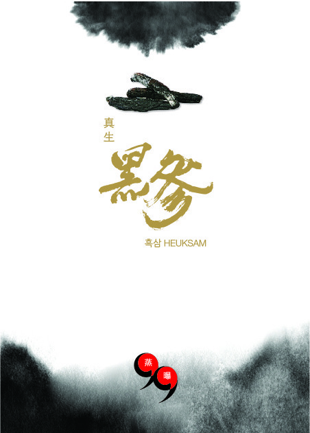 黑色简约风人参宣传单ai矢量模版下载
