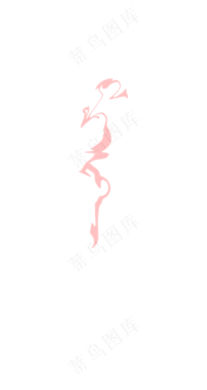 古风粉色极简图案