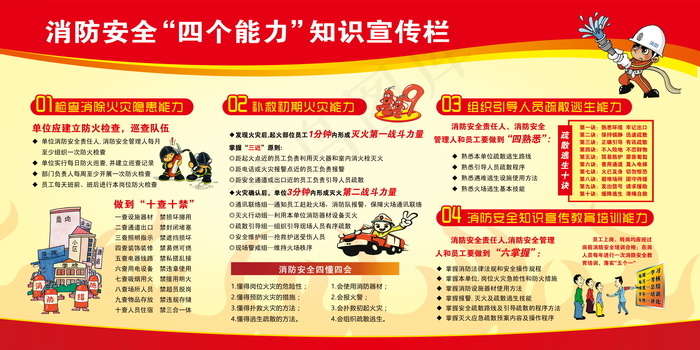 建筑工地安全展板图片psd模版下载