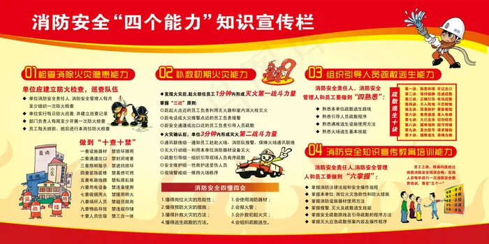 建筑工地安全展板图片psd模版下载