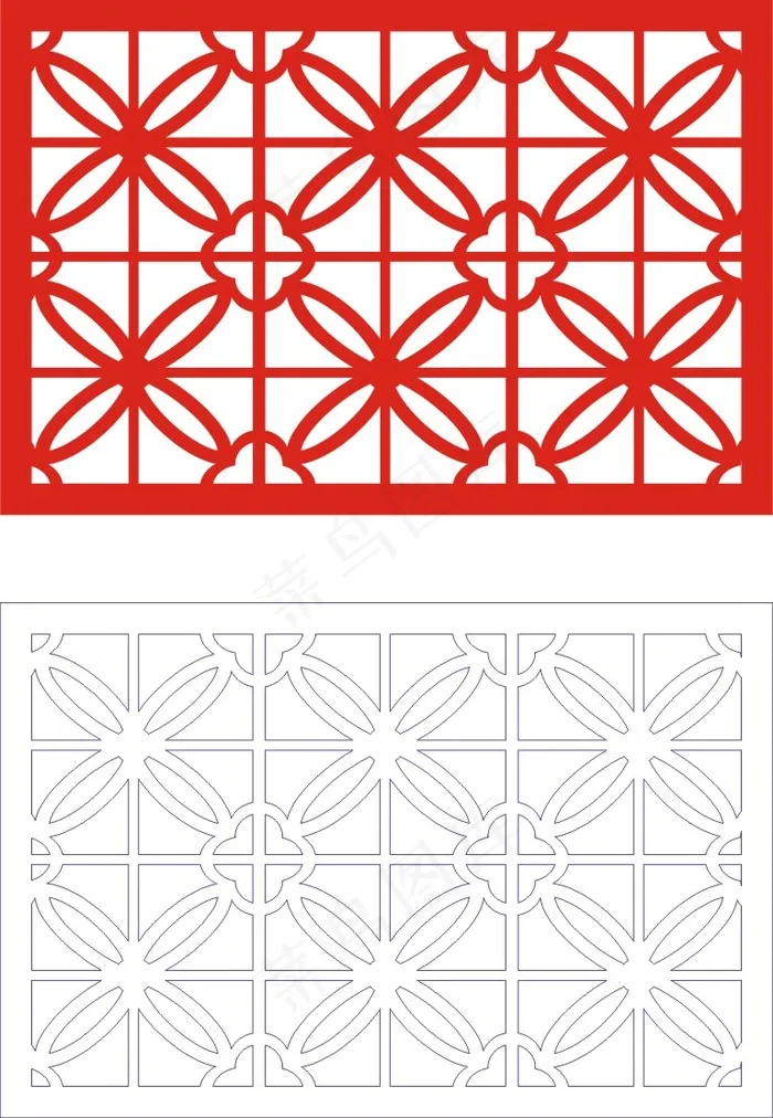 矢量镂空花纹边框底纹中式cdr矢量模版下载