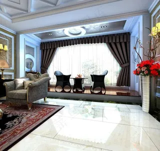 欧式家装客厅茶区图片