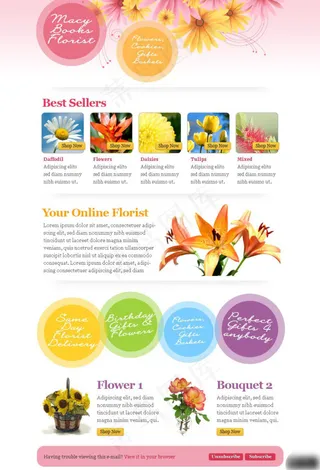 鲜花摄影类网页设计