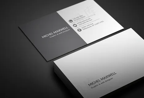 大气简洁商务黑色名片设计 大气简洁商务黑色名片设计
