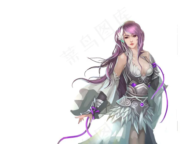 游戏女人原画PSD高清psd模版下载