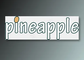 17pineapple菠萝字体设计免抠元素