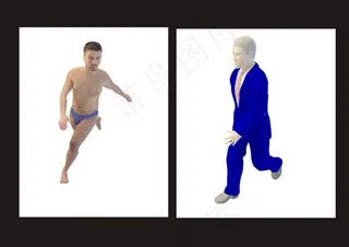 行走的男人3d模型