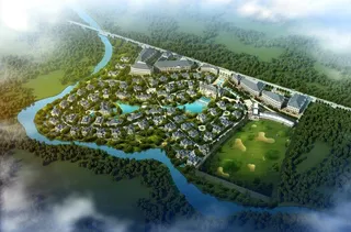 高尔夫球场鸟瞰图图片