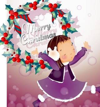 韩国女孩儿童矢量图028