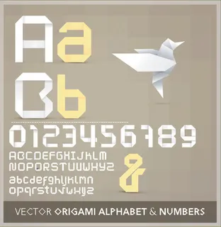 折纸丝带26个英文字母和数字