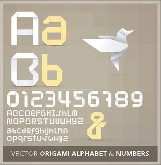 折纸丝带26个英文字母和数字
