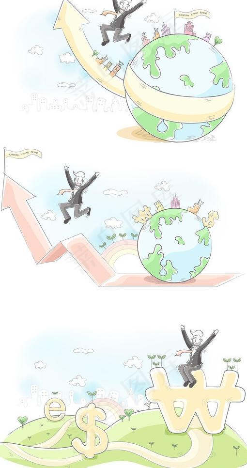 商务生活 商务插图图片ai矢量模版下载
