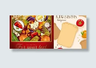 食物蔬菜海报招贴矢量素材