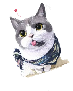 小猫咪手绘素材