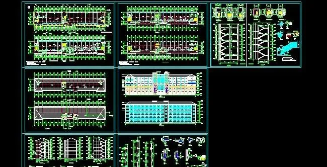 五层村委会标准间办公楼建筑施工图