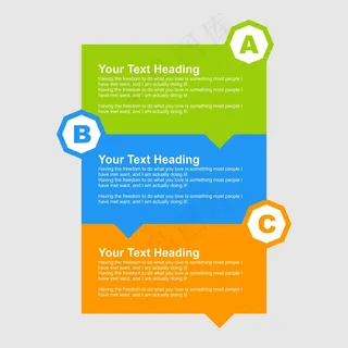 丰富多彩的图表讲话泡沫横幅