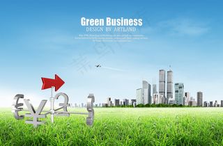 现代金融商务概念PSD素材