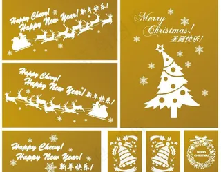 圣诞橱窗喷雪图图片