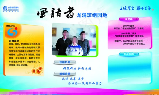 中国移动班组宣传栏展板 中国移动班组宣传栏展板